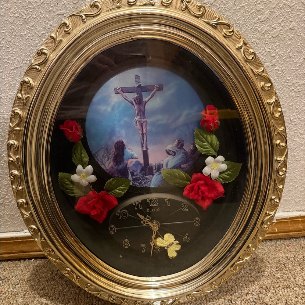 Vintage Jesus Quartz Clock